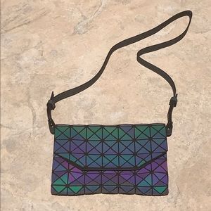 Geometric Black Iridescent Purse/Clutch